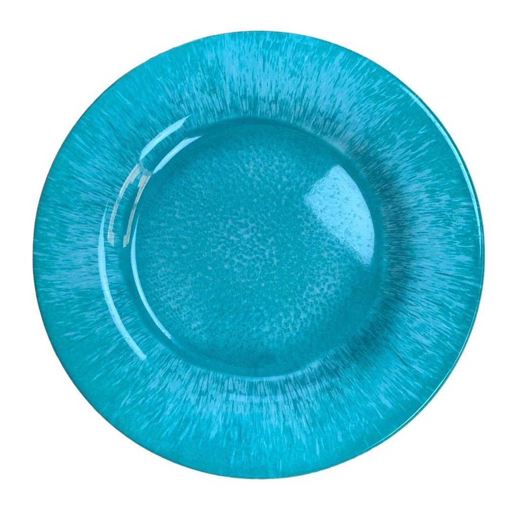 Pier 1 Turquoise Capri Melamine Round Dinner Plate Aqua Blue 11" SINGLE PLATE